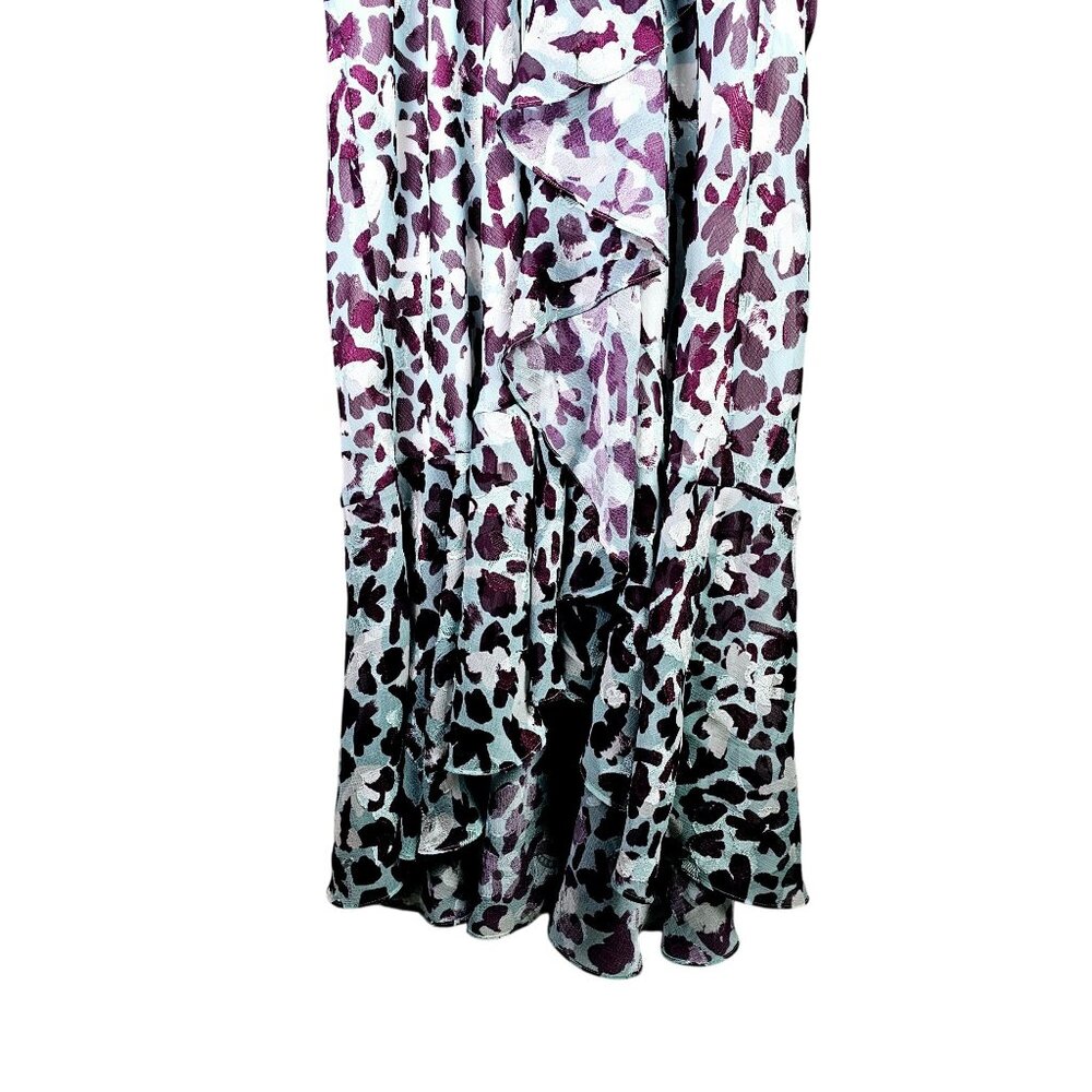 Tanya Taylor Blaire Brushstroke Coral Araucana Wrap Dress, Sz 16, NWT - Picture 7 of 11